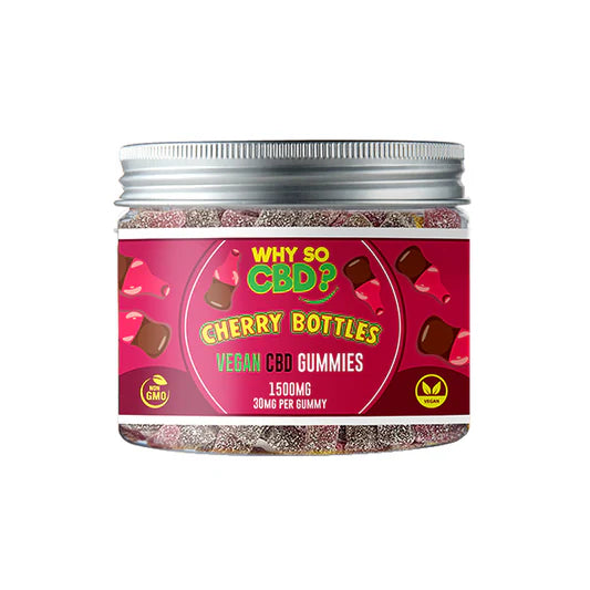 1500mg Broad Spectrum CBD Large Vegan Gummies by Why So CBD?