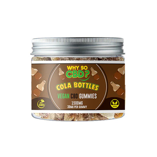 1500mg Broad Spectrum CBD Large Vegan Gummies by Why So CBD?