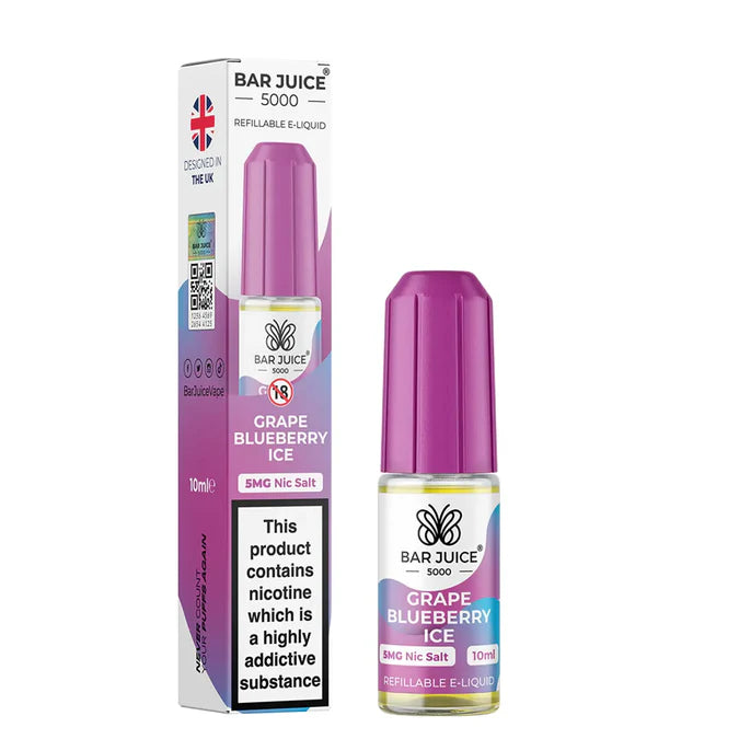Grape Blueberry Ice 10ml Nic Salt by Bar Juice 5000