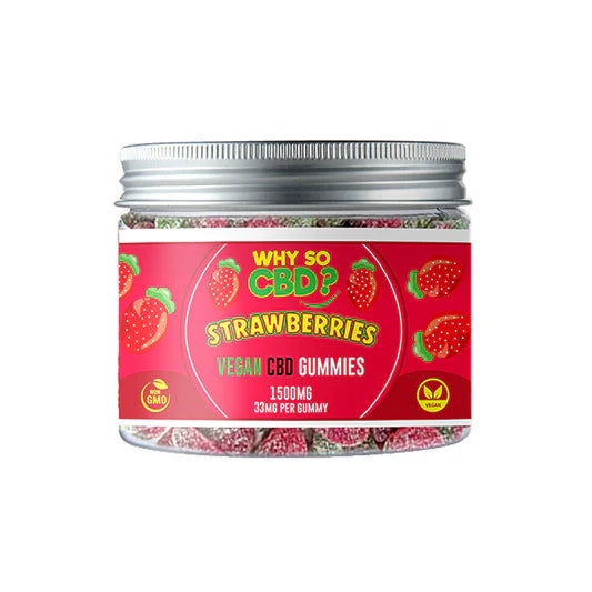 1500mg Broad Spectrum CBD Large Vegan Gummies by Why So CBD?