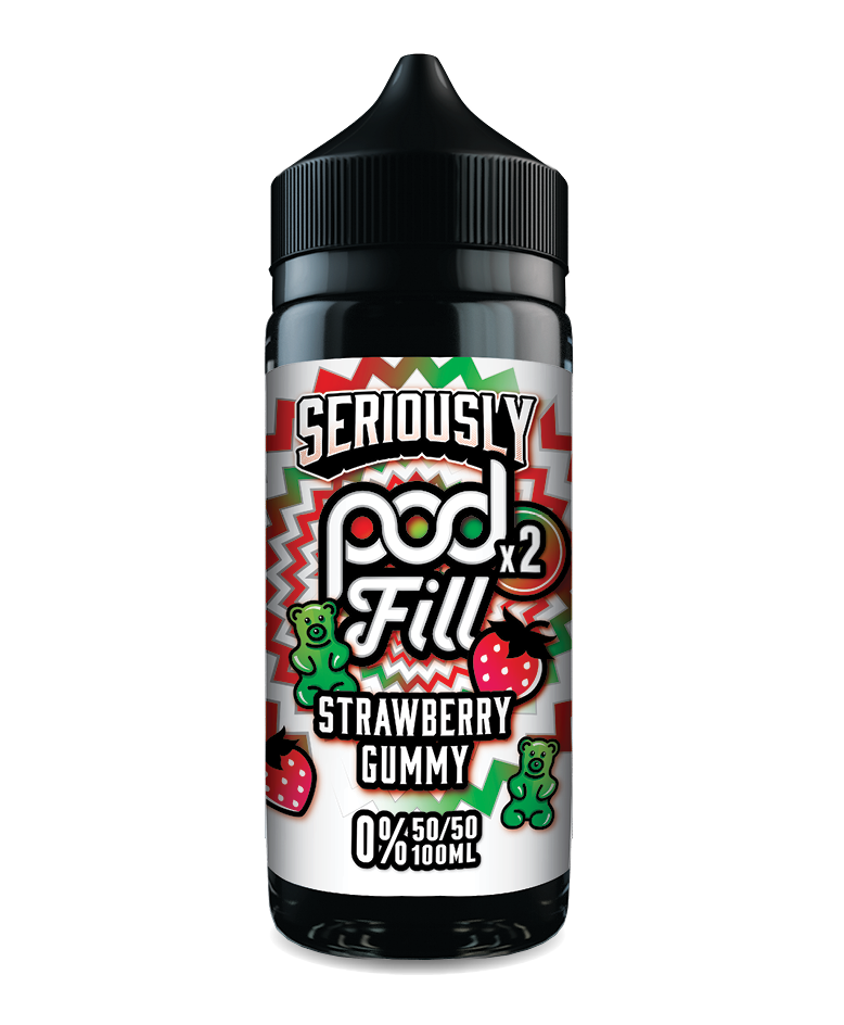 Strawberry Gummy 100ml by Seriously Pod Fill x2