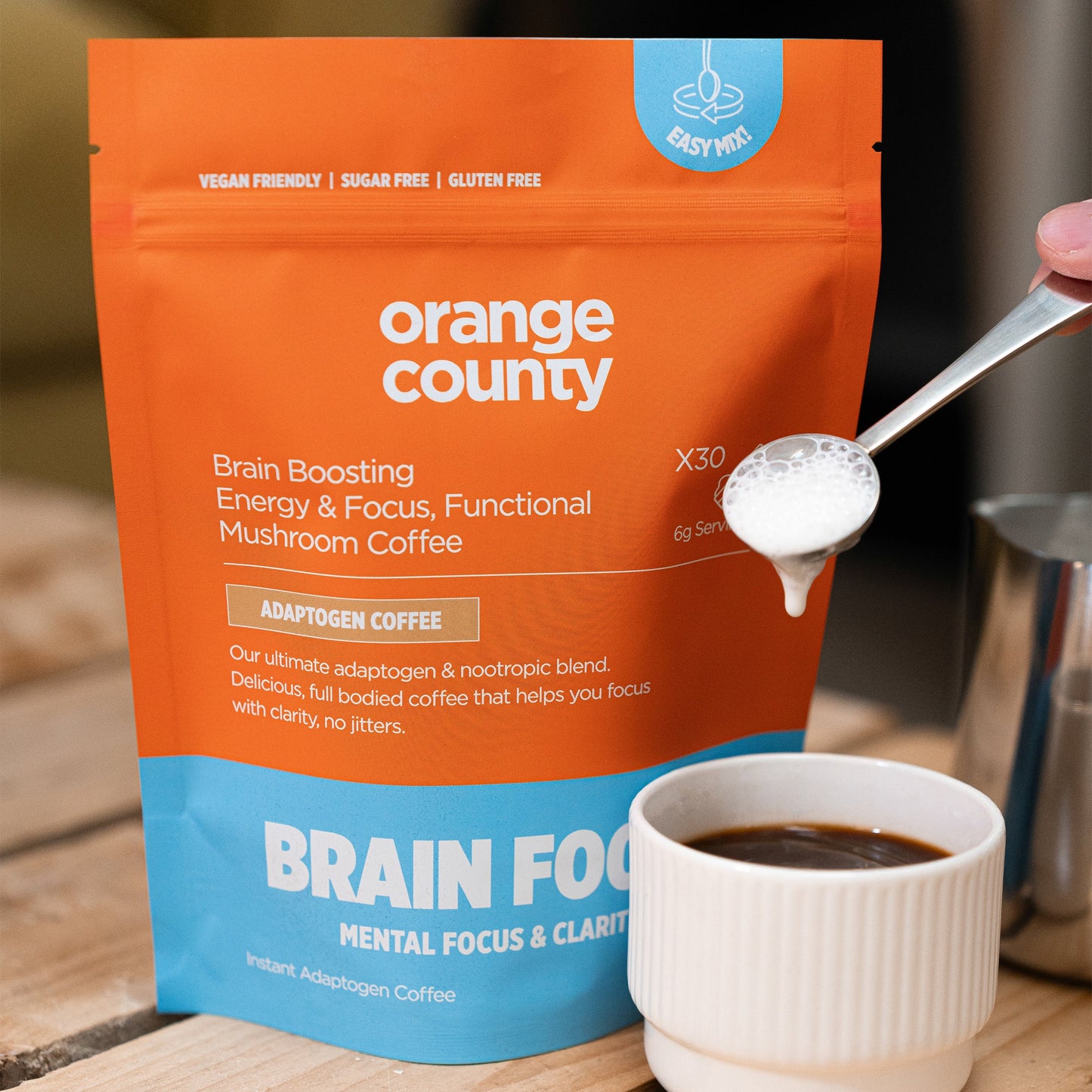 120,000mg BRAIN FOOD Focus Coffee Powder by Orange County