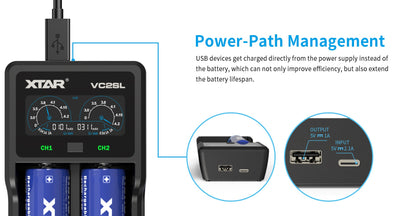 VC2SL 2-Bay Battery Charger by XTAR