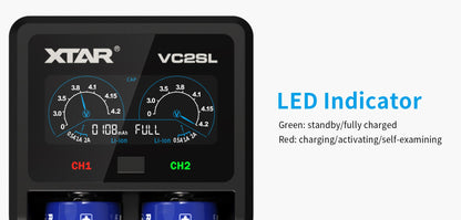 VC2SL 2-Bay Battery Charger by XTAR