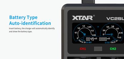 VC2SL 2-Bay Battery Charger by XTAR