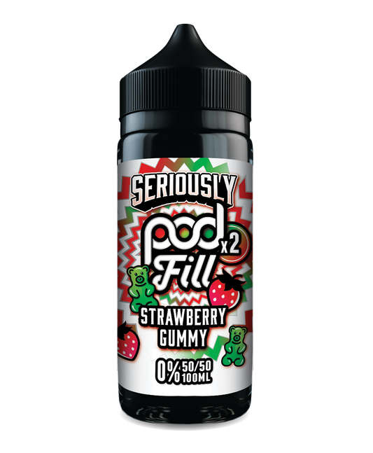 Strawberry Gummy 100ml by Seriously Pod Fill x2
