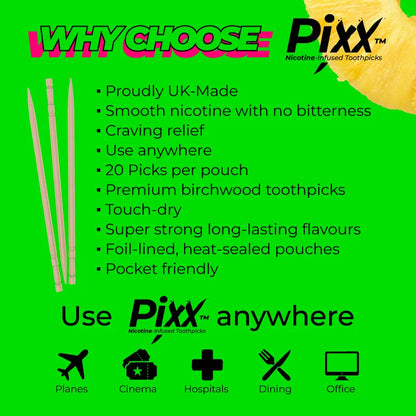 10mg (1%) Nicotine Infused Toothpicks (20-PK) by Pixx