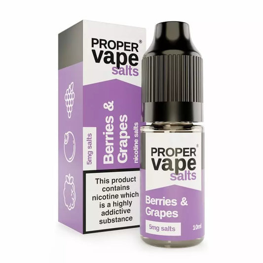 Berries & Grapes 10ml Nic Salt by Proper Vape Salt