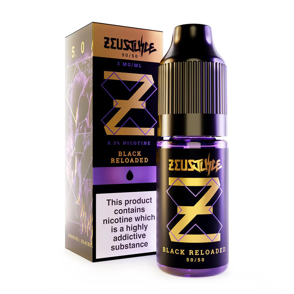 Black Reloaded 10ml by Zeus Juice 50/50