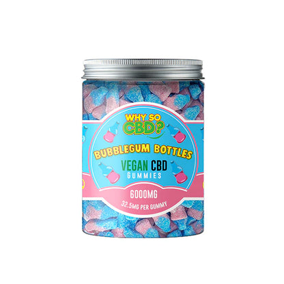 6000mg Broad Spectrum CBD Large Vegan Gummies by Why So CBD?