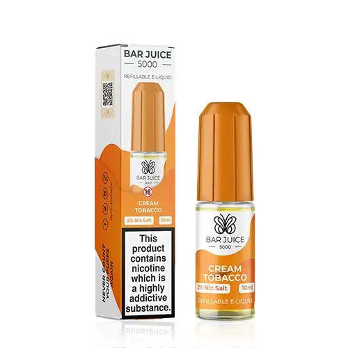 Cream Tobacco 10ml Nic Salt by Bar Juice 5000