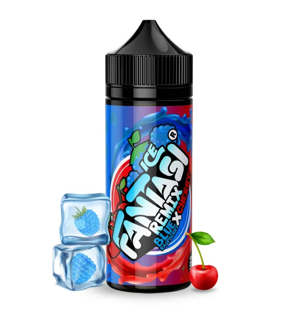 Blue Raspberry X Cherry 100ml by Fantasi Ice Remix