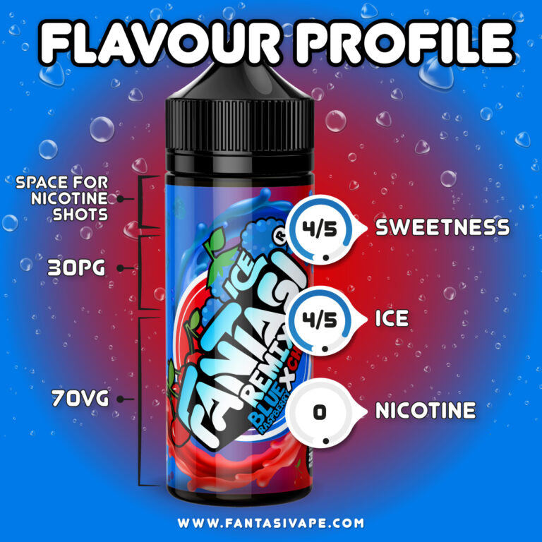 Blue Raspberry X Cherry 100ml by Fantasi Ice Remix