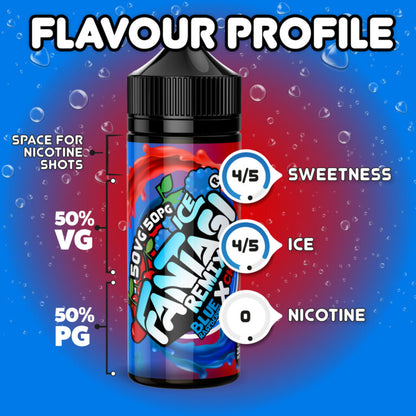 Blue Raspberry X Cherry 100ml by Fantasi Remix 50/50