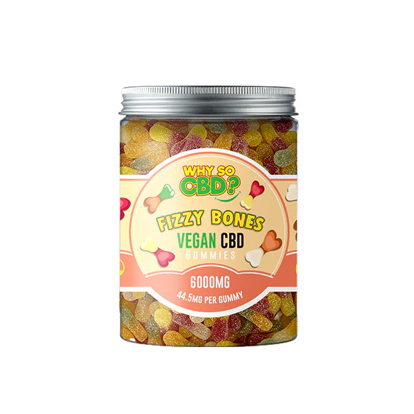 6000mg Broad Spectrum CBD Large Vegan Gummies by Why So CBD?