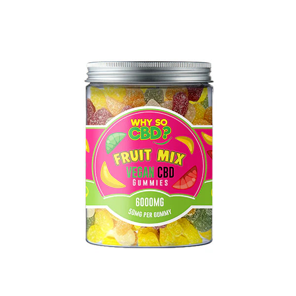 6000mg Broad Spectrum CBD Large Vegan Gummies by Why So CBD?