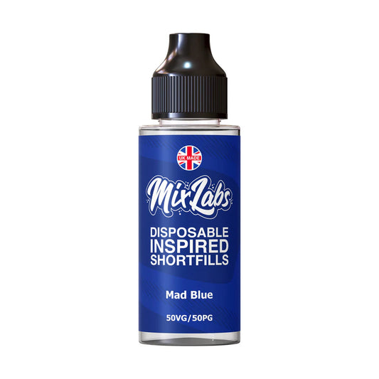 Mad Blue 50/50 100ml by Mix Labs Disposable Inspired