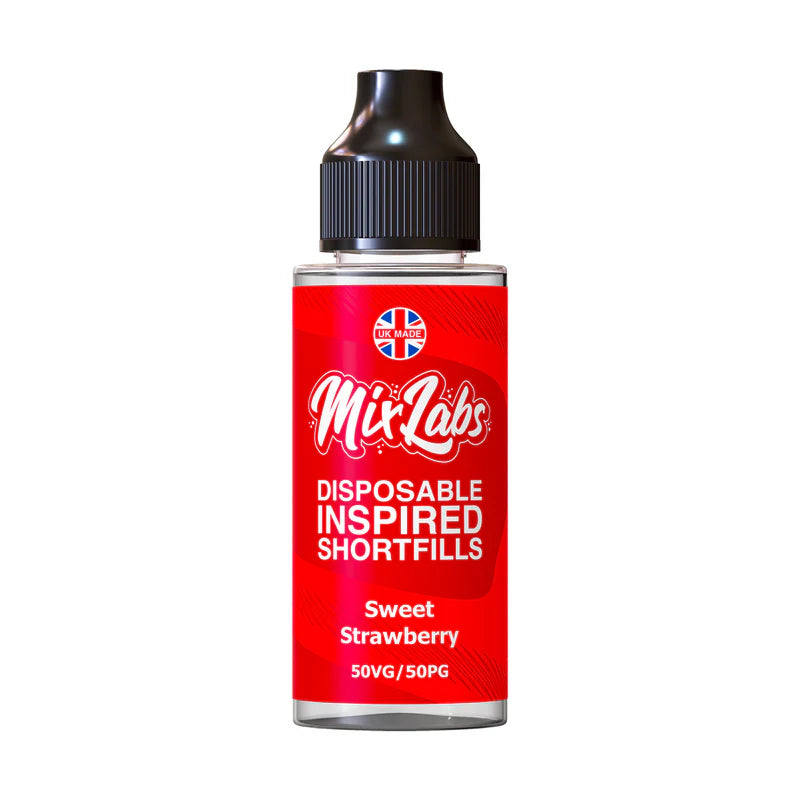 Sweet Strawberry 50/50 100ml by Mix Labs Disposable Inspired