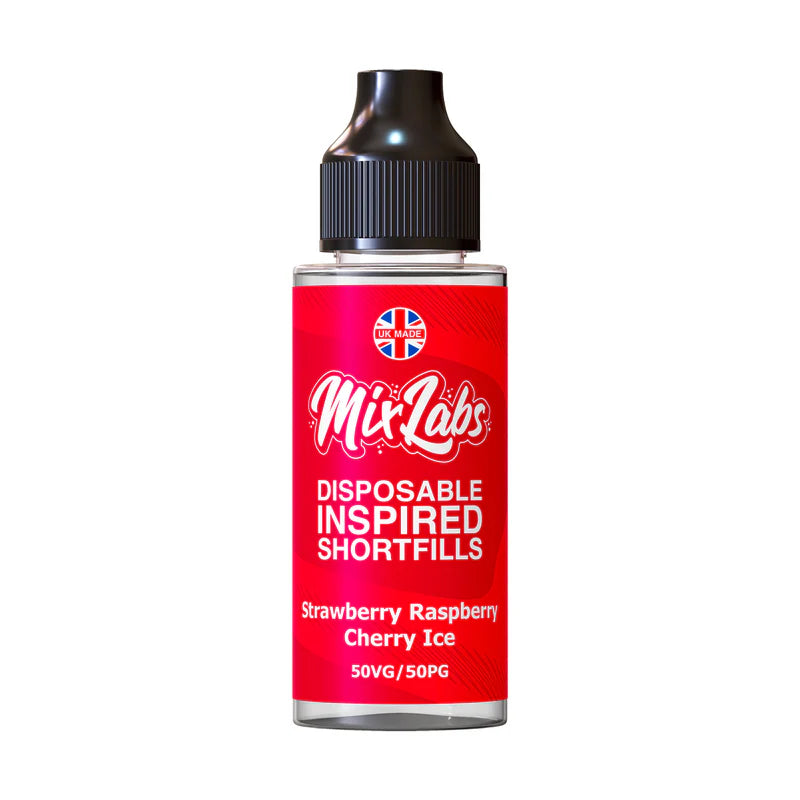 Strawberry Raspberry Cherry Ice 50/50 100ml by Mix Labs Disposable Inspired