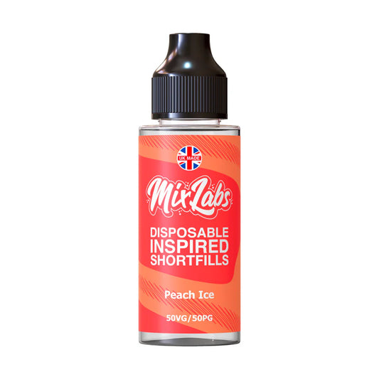 Peach Ice 50/50 100ml by Mix Labs Disposable Inspired