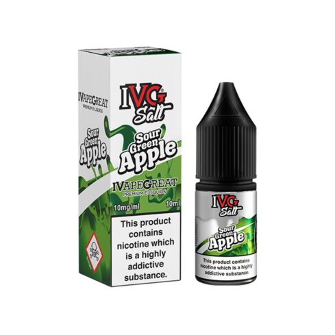 Sour Green Apple 10ml by IVG Nic Salt