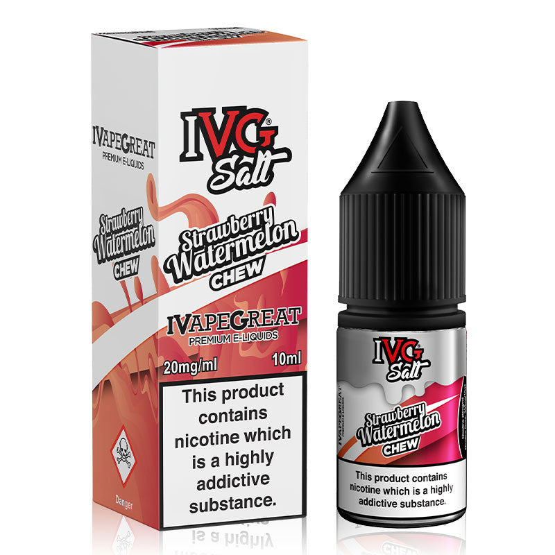 Strawberry Watermelon Chew 10ml by IVG Nic Salt