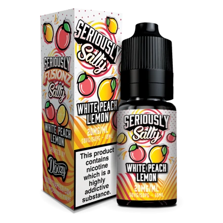 White Peach Lemon 10ml Nic Salt by Seriously Salty